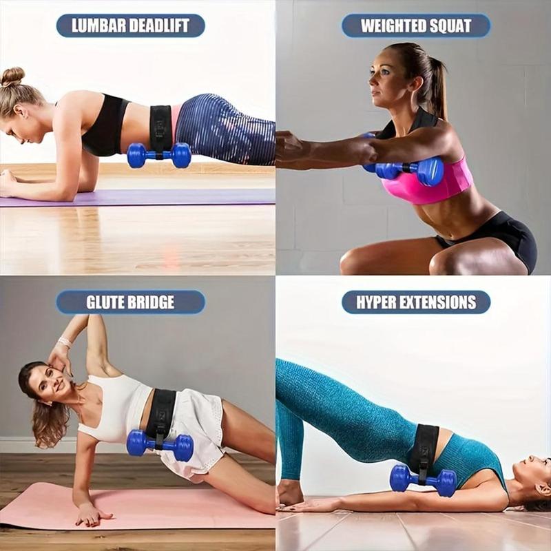 Adjustable Dumbbell Belt, Durable Dumbbell Hip Thrust Belt, Portable Dumbbell Thrust Band, Fitness Equipment Accessories for Home Gym, Christmas Gift 2