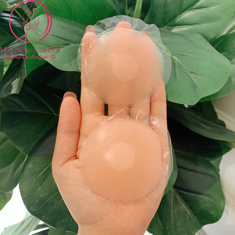 Miếng nhủ hoa silicon thông hơi , Dán tàng hình siêu dính tiện dụng DT05 1
