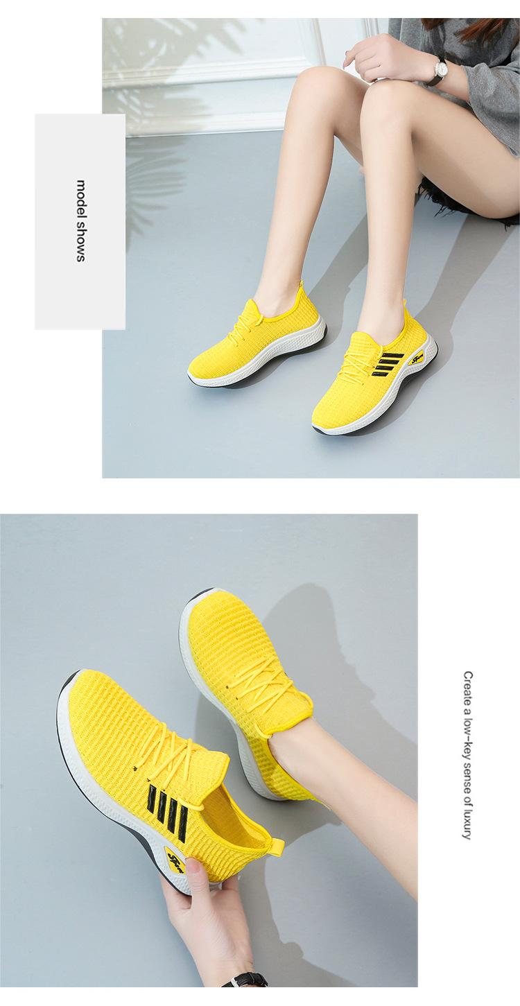 Product Introduction of Kasut Wanita, Flyknit Bernafas, Kasut Sukan Berjalan, Selesa, Kasut Kasual, Tapak Lembut, Tahan Haus, Sesuai untuk Ibu, Ketibaan Baru Musim Bunga 2025 14