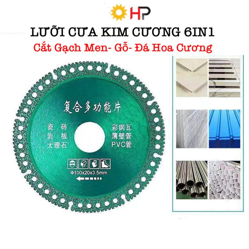  Lưỡi Cưa Kim Cương 6 Trong 1 100mmSiêu Mỏng Dùng Cắt Gạch Men   Gỗ   Đá Hoa Cương 