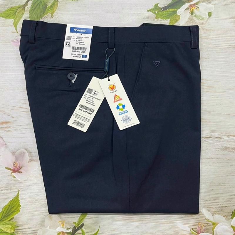 VIETTIEN-[5005(k ly)]-Quần tây nam VIỆT TIẾN không ly(Regular fit) 0