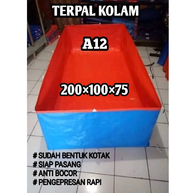 TERPAL KOLAM IKAN TEBAL A12 UK 200×100×75 0