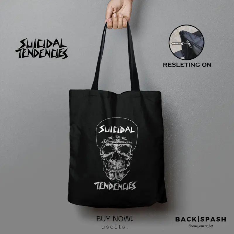 Totebag Suicidal Tendencies THD - Totebag Pria - Tote bag Pria - Tote bag wanita - Totebag Wanita - Tote bag Resleting - Tote bag Wanita Kuliah - Tote bag Wanita Resleting - Tote bag Wanita 4