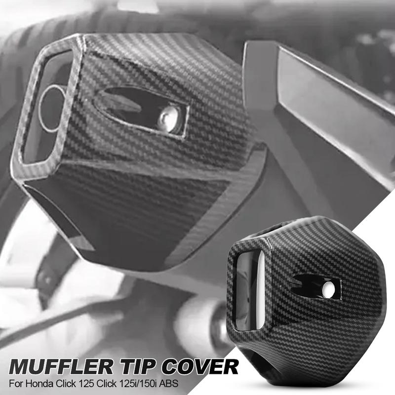Product Introduction of Motorcycle Muffler Tip Cover Glossy Carbon Exhaust Tip Garnish Accessories For Honda Click 125 Click 125i/150i ABS #452803 15
