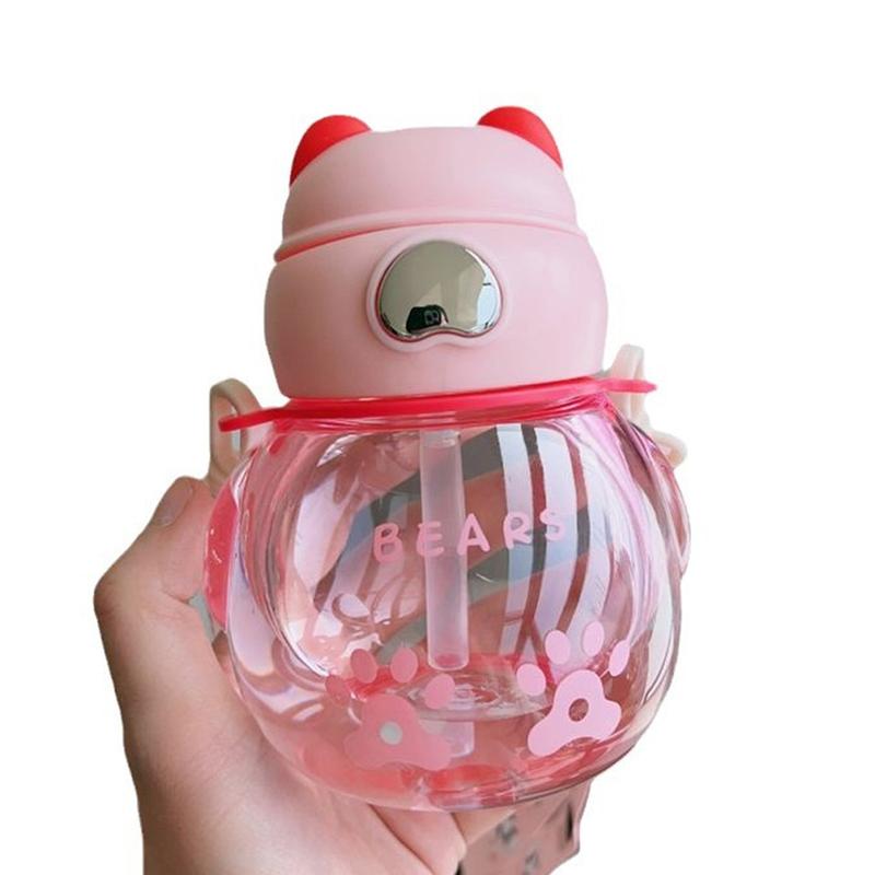 Cute Portable Childrens Sippy Cup, Fashionable Portable Handle Design, Coffee Cup, Cartoon Childrens Water Cup, Portable And Large Capacity 8
