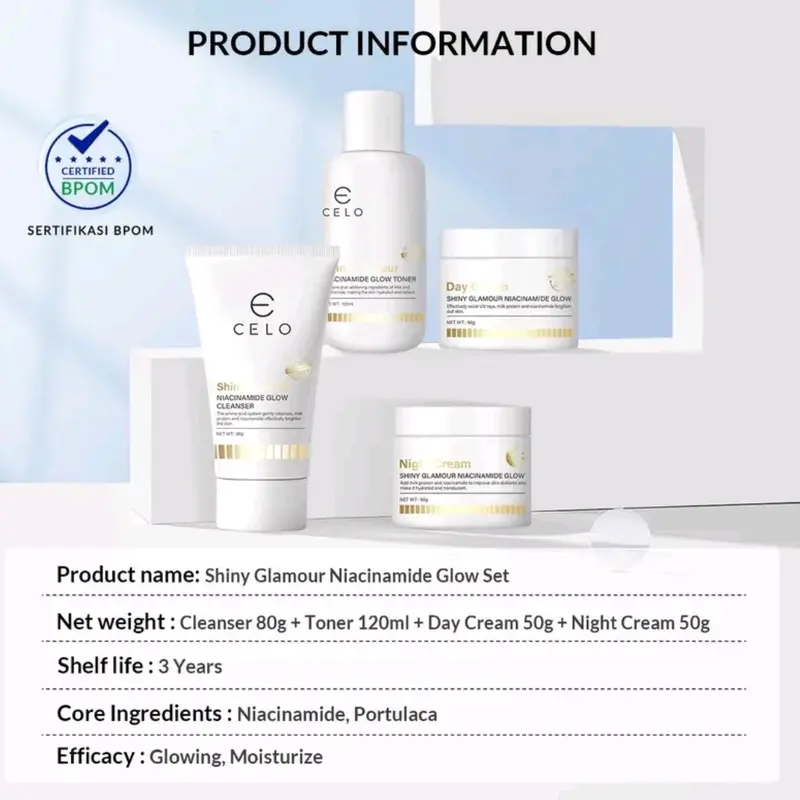 Shiny Glamour Niacinamide Glow Set CELO 3
