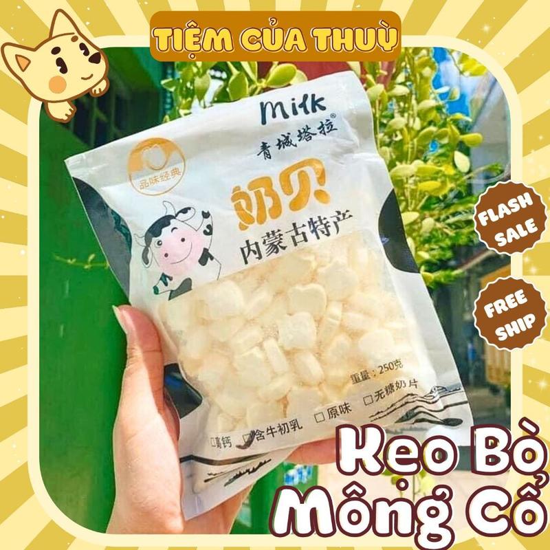 Kẹo Sữa Bò Non Mông Cổ Nén VIên Cực Ngon Gói 250G - 100 Viên đồ ăn vặt nội địa