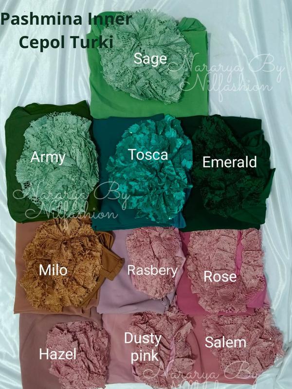 Nararya Hijab Pashmina 2in1 Instan Turkey Cepol // Pashmina Instan Iner Turki 2in1 5