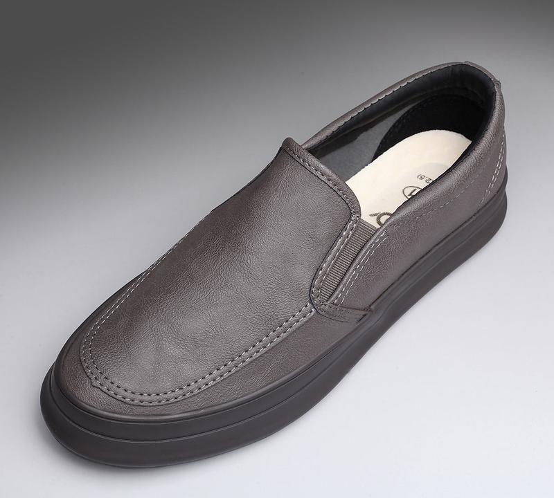 Product Introduction of 2023 Men's Shoes Autumn New Thick-Soled Slip-On Lazy Shoes Men's Breathable Height-Increasing Leather Shoes Soft-Soled Trendy Versatile Sneakers 28