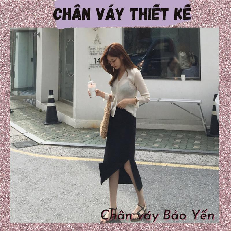 Chân váy dài tới bắp xẻ tà 2 bên- M84
