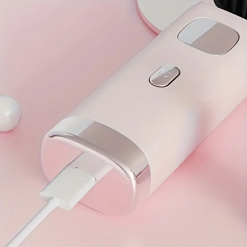 Máy Duỗi Và Uốn Tóc Cầm Tay Màu Hồng Thời Trang, 2 Trong 1, Không Dây, Có Thể Sạc Lại USB, Với Pin Lithium 4000mAh, 4 Nhiệt Độ Có Thể Điều Chỉnh, Công Nghệ Chống Bỏng Và Ion Âm, Để Tóc Mượt Mà Và Phát Triển, Hoàn Hảo Để Sử Dụng Tại Nhà Và Du Lịch 6
