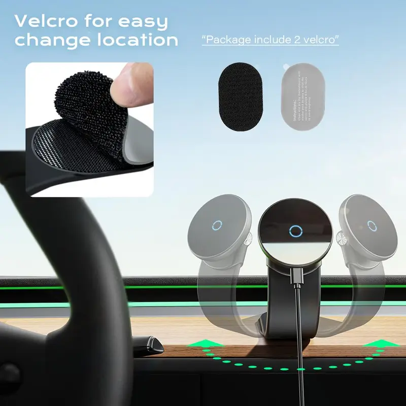 Magnetic Car Phone Holder, Multipurpose Car Phone Holder with 2 Magnetic Ring & 1 Base, Compatible with iPhone 15/14/13/12 Pro Plus Max 2