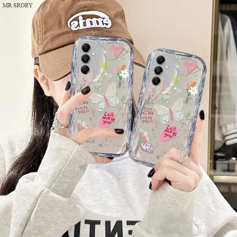 Case Samsung A05S A05 A04 A04S A04E A03 A03S A03 CORE A02S A50 A50S A30S A30 A20 A20S A10 A10S M10 Softcase casing silikon kupu kupu butterfly transparan shockproof SS871 RM 0