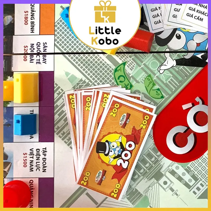 [Sa.to] Bộ Cờ Tỷ Phú Sa.to Size Lớn Trung Monopoly Cờ Tỉ Phú Đồ Chơi Trí Tuệ Giải Trí Xả Stress Xúc Xắc Toys 5