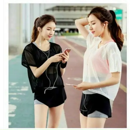 Aó croptop lưới nữ tập thể thao gym,yoga,aerobic dành cho nữ