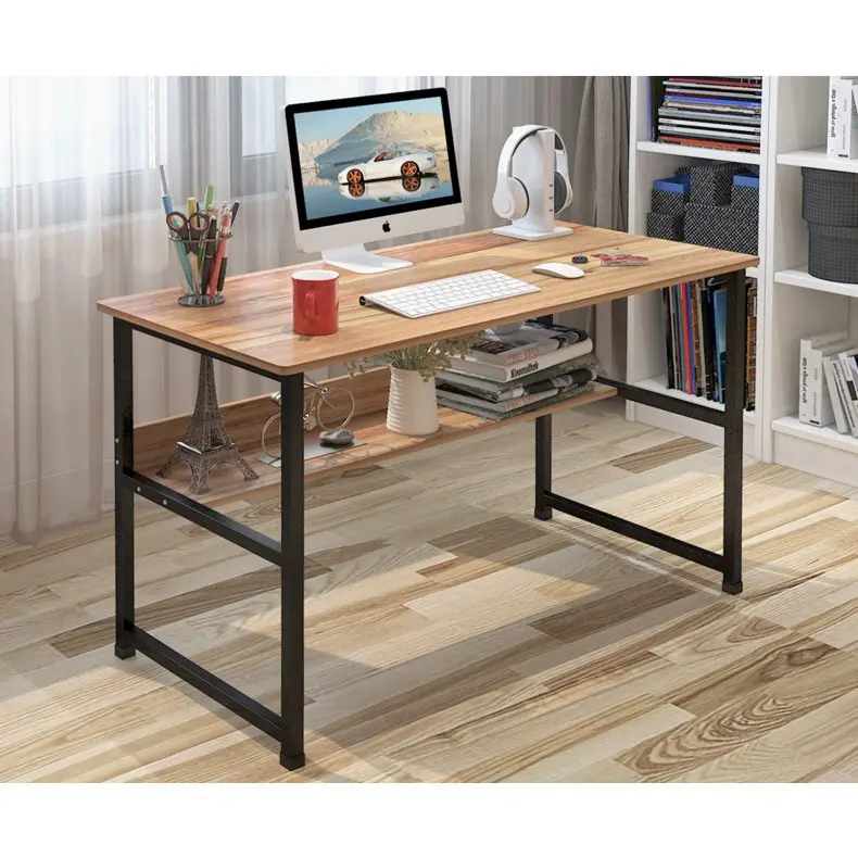 MIỄN PHÍ VẬN CHUYỂNBàn Làm Việc Văn Phòng - Bàn Vi Tính Chân Sắt Sơn Tĩnh Điện Mặt Gỗ MDF Siêu Bền 1