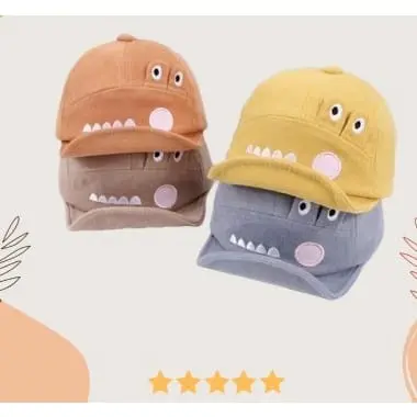 Topi Bayi buaya Lucu Motif Topi Model Karakter Buaya Bordir Nama Bayi Cewek Cowok 5