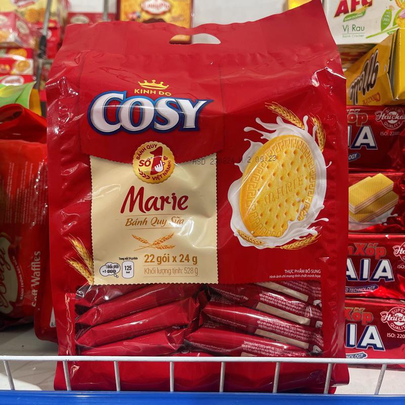 Bánh Quy Sữa Marie Cosy Túi To 480g ( 20 gói X 24g ) Cay Snack Thức Ăn