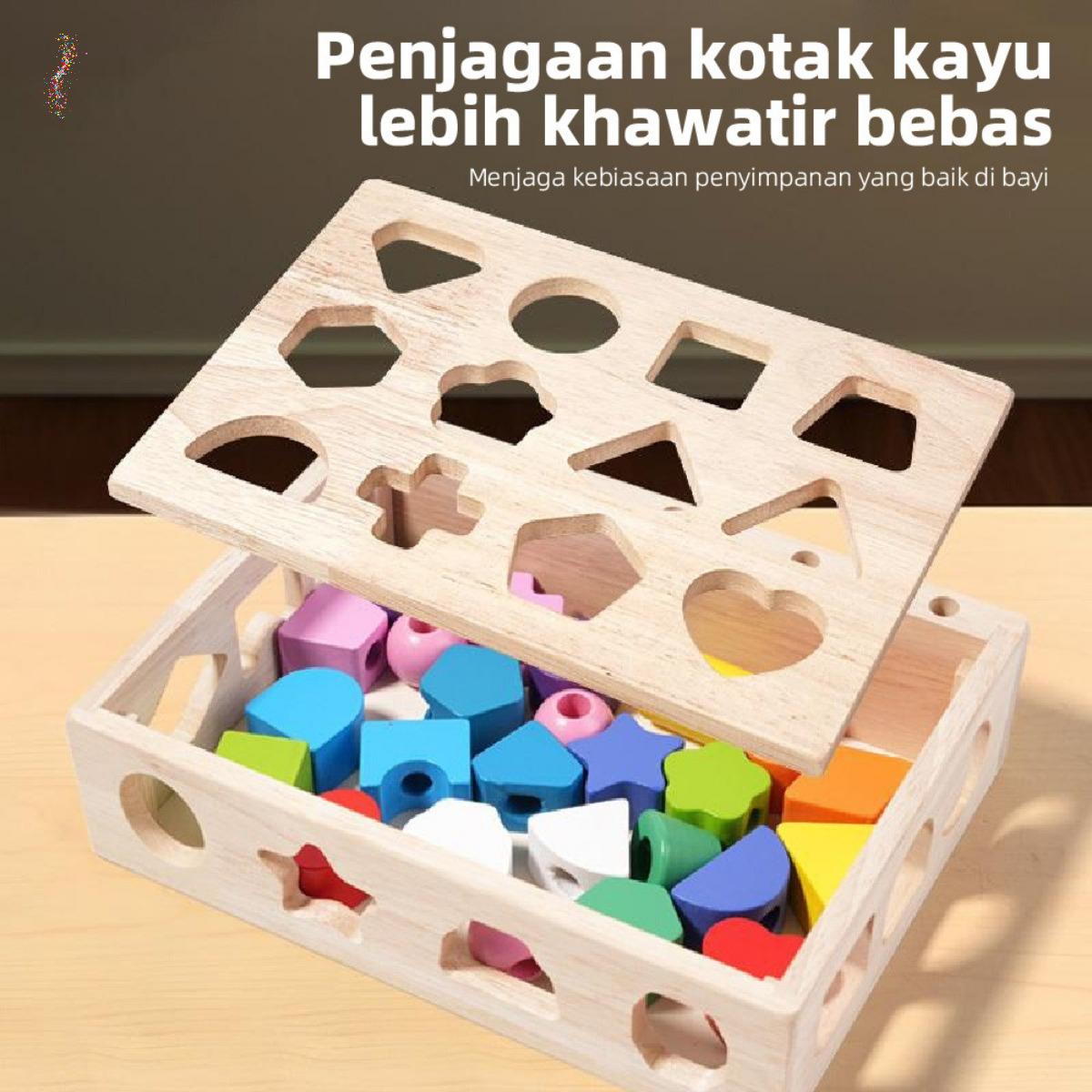 Puzzle Kayu Edukatif Anak Kecil: Mainan Bentuk, Warna, dan Angka untuk Memperkuat Motorik Halus, Kecerdasan Visual, dan Kreativitas