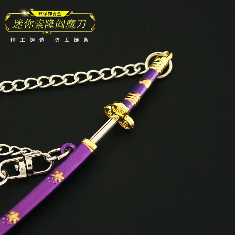 Phụ kiện móc khóa hợp kim Zoro mặt dây chuyền One Piece hợp thời trang 3