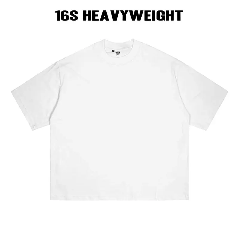 16S BOXY FIT HEAVYWEIGHT TEE BAJU KAOS DISTRO PRIA WANITA OVERSIZE COTTON COMBAD POLOS BASIC PUTIH 0