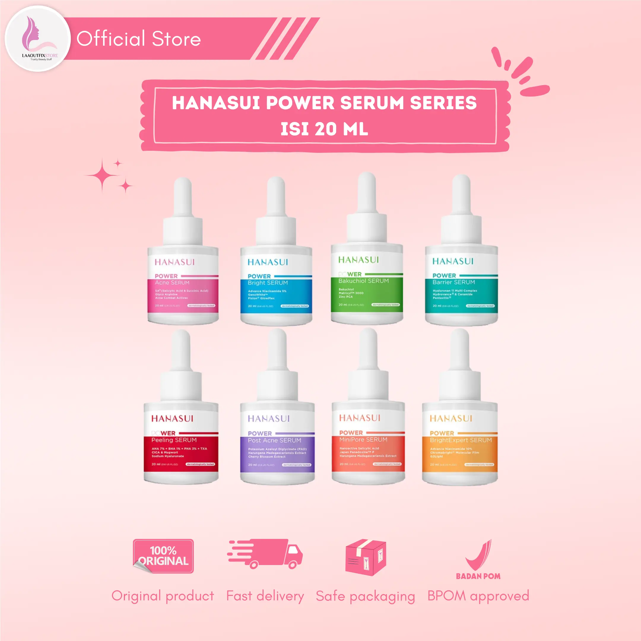 HANASUI POWER SERUM SERIES ISI 20 ML