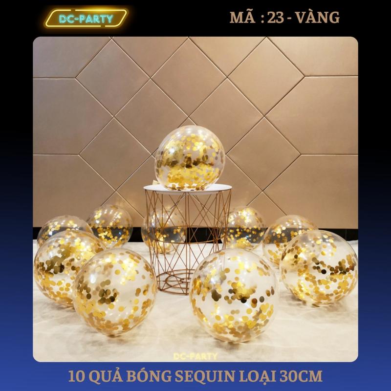 Bóng Sequin 10 Bóng Trong Suốt Đựng Kim Tuyến Dùng Trang Trí Phòng Cưới Sinh Nhật Sự Kiện Siêu Đẹp Giá Rẻ Cao Su 5