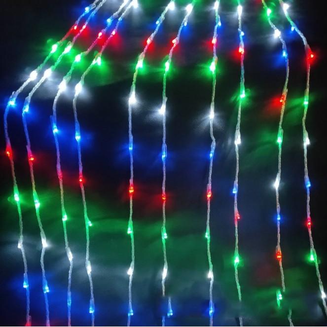   PHONG LED  Đèn LED Thác Nước 3x2 Gồm 10 Dây Thả Dài 2 Mét - Rộng 3 Mét Đèn Nháy Thả Rèm Mành Thác Nước Hiệu Ứng Tuyệt Đẹp 