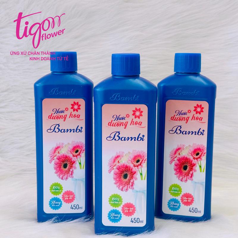 COMBO 3 CHAI NƯỚC DƯỠNG HOA BAMBI 450ML - Giúp hoa tươi lâu và rực rỡ, giữ nước sạch hơn