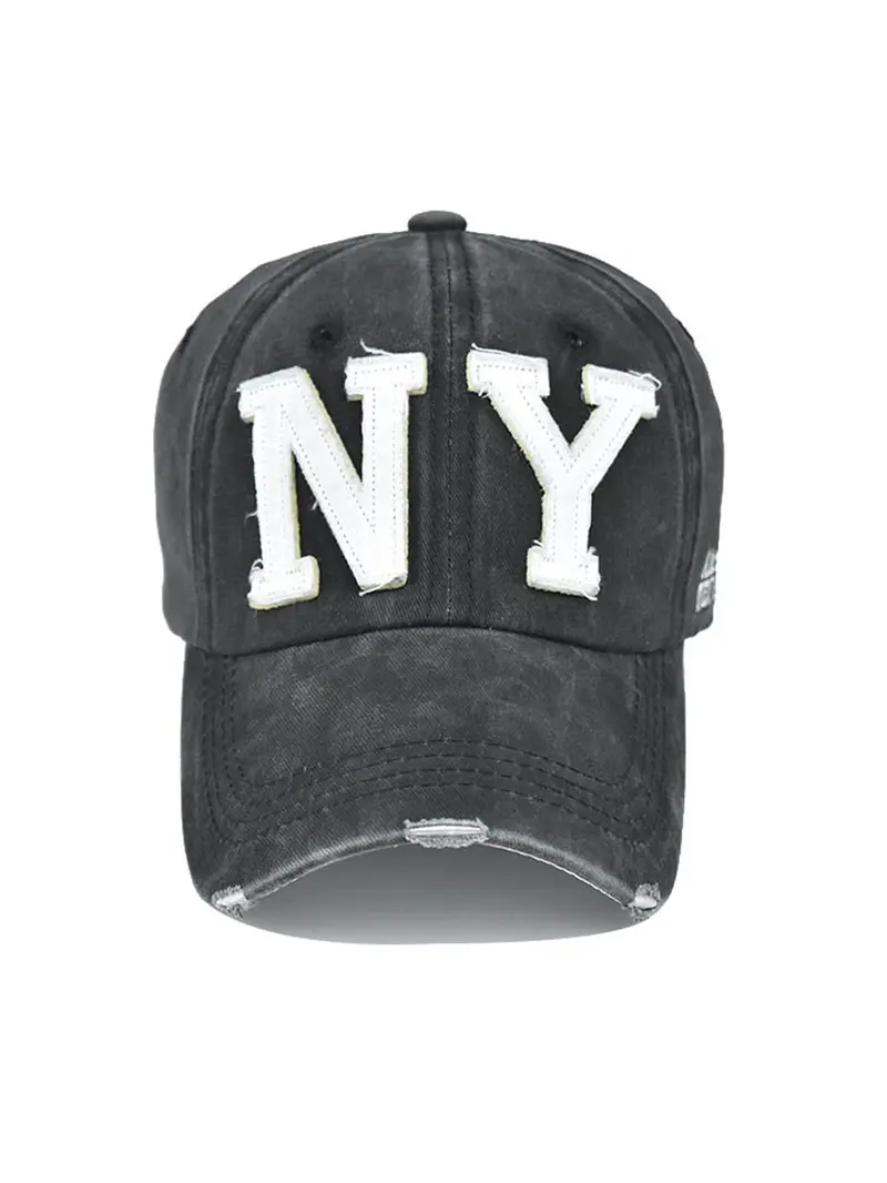 Product Introduction of Unisex Retro Distressed Embroidered Baseball Cap, Fashionable 3D Lettering Casual Style Duckbill Hat, for Hiking and Cycling, for Men and Women 2