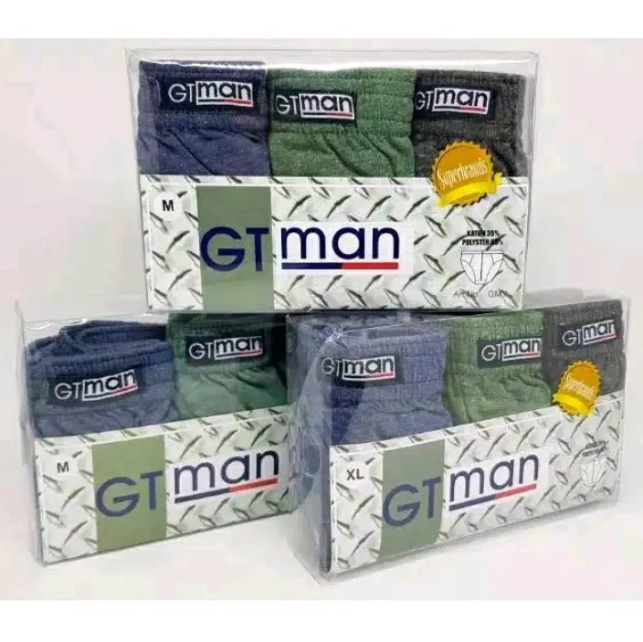 3Pcs Celana Dalam Pria Gt man GMY - M L XL