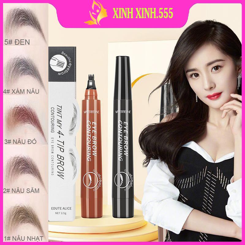  BRWO Bút kẻ lông mày đậm  phẩy sợi 4D chống nước và mồ hôi lâu trôi chống nhòe khô nhanh bền màu trang Điểm cosmetic mỹ phẩm makeup Phấn Phủ 