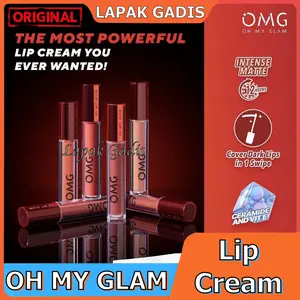 OMG LIP CREAM ALWAYS ON NEVER FADE OH MY GLAM MATTE KISS LIP CREAM 3,5 GRAM BPOM HALAL