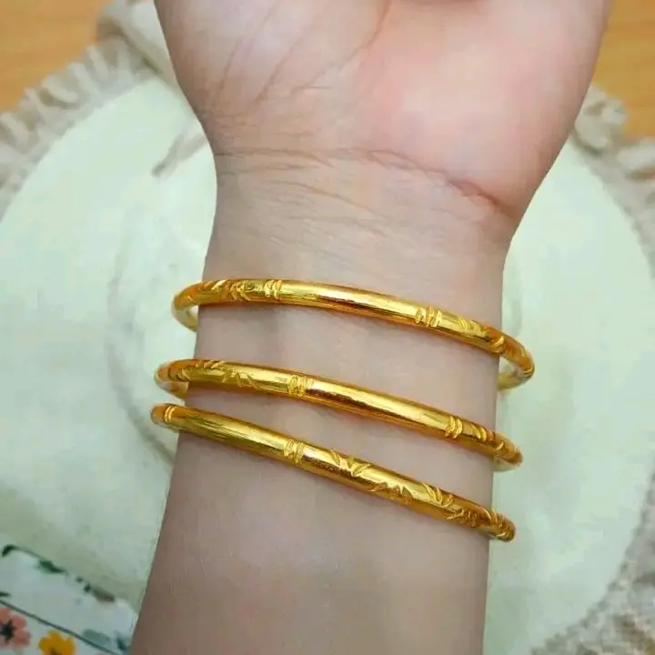 gelang keroncong motif bambu isi 3 lapis kristal Crystal