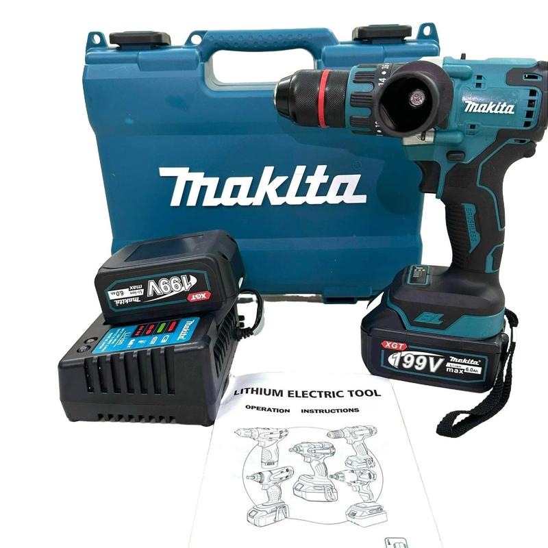 HÀNG LOẠI 1 - Máy khoan Pin MAKITA đầu 13 mm. Động cơ lõi đồng 100% . Đầu kẹp Auto lock khoan cam