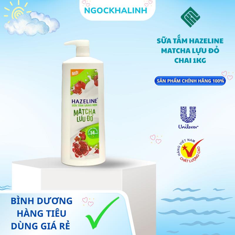  Sữa tắm Hazeline Matcha - lựu đỏ chai 1kg 