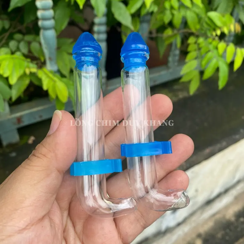 Ống hút nước thuỷ tinh dành cho lồng chim hút mật, kích thước 11cm - phụ kiện lồng chim Duy Khang 2
