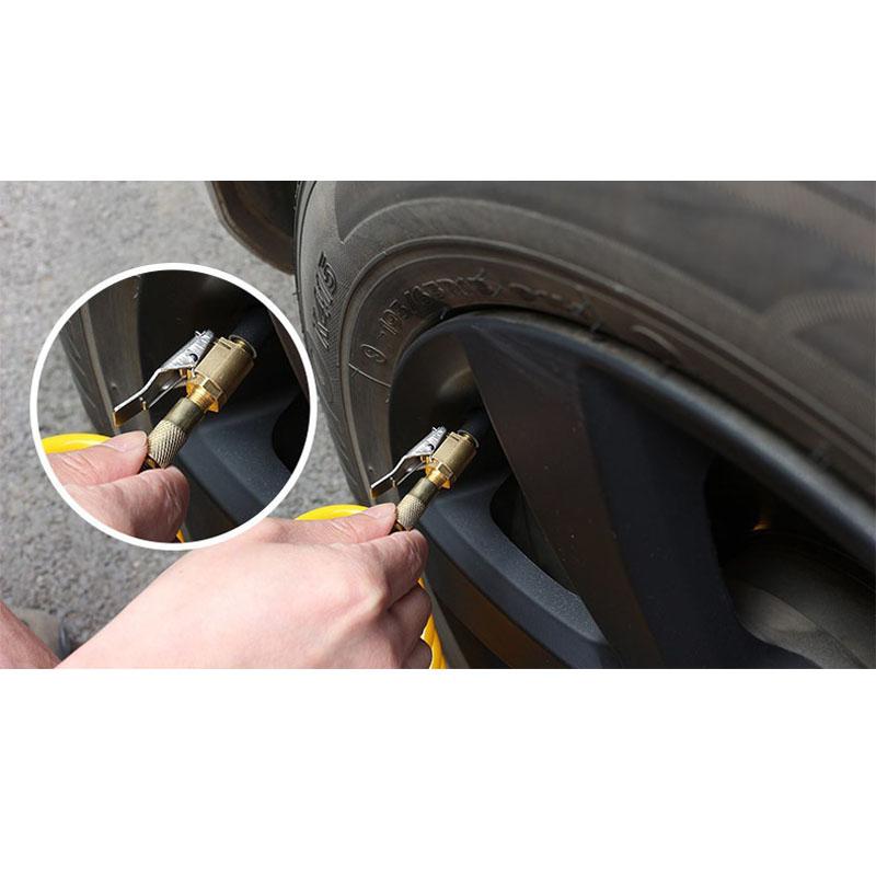 Vòi Bơm Hơi Xe Đạp / Xe Máy / Xe Hơi Đồng Thau, Đầu kẹp van bơm bánh xe hơi/ xe tải bằng đồng thau ren 8mm, Đầu nối van bơm lốp xe hơi, Kẹp Van Lốp hơi, xe máy 2