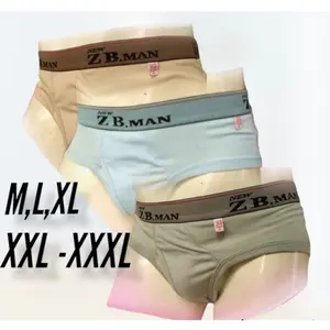Isi 3 Pcs. Celana dalam pria dewasa ZB man karet boxer Katun Lembut Nyaman