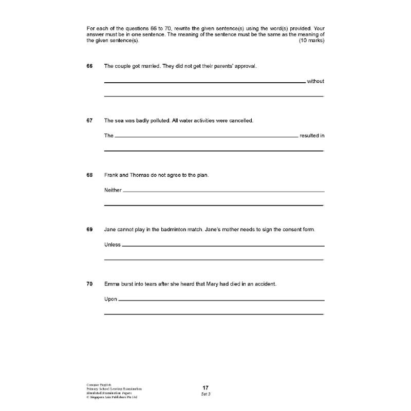 High Quality Conquer English PSLE Simulated Examination Papers | Revision | Primary English School Assessment Books  SAP 6