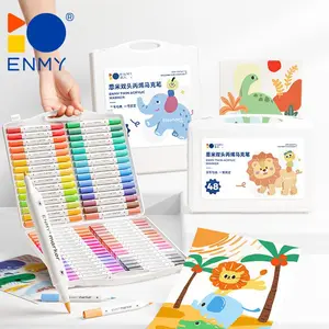 ENMY Set Marker Akrilik 36/48/60/80 Warna, Alat Seni yang Beragam dan Menarik, Cocok untuk Kerajinan dan Stationery