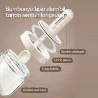Gambar Tempat Bumbu Kaca 280 ml | Spices Jar Kaca Dengan Sendok Takar Estetik - 1 pcs dari SOSEKI Official Store Kota Administrasi Jakarta Barat 4 Tokopedia
