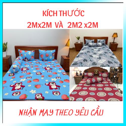 BỘ GA NỆM THUN LẠNH HÀN QUỐC 4 MÓN SIZE 2MX2M VÀ 2M2 x2M 