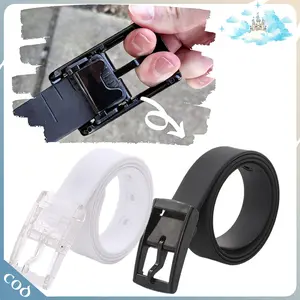 -Ikat Pinggang Silikon- Hitam Atau Putih Dengan Gesper Pin Dan Wangi Cocok Untuk Pasangan Fashion