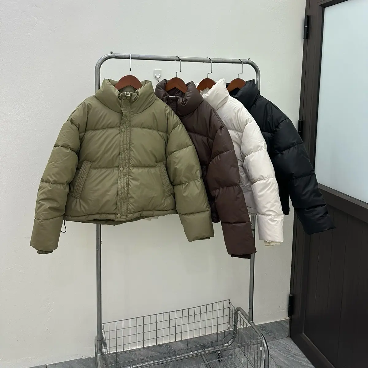 ( HÀNG QC ) ÁO PHAO BÉO, ÁO KHOÁC DA , áo phao da, DÁNG CROTOP 4 MÀU MÃ 33333 Nữ Jacket
