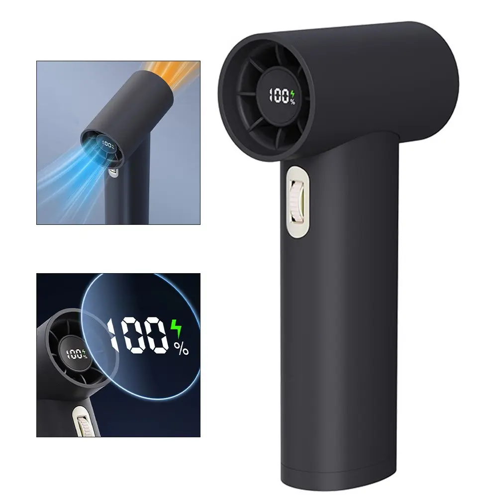 Electric fan outdoor handheld fan portable mini high speed hair dryer turbo fan
