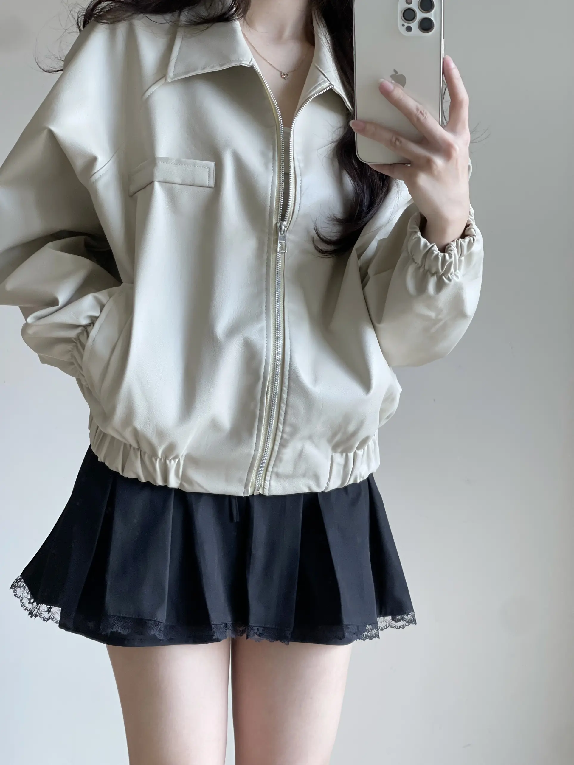 Áo Khoác Da Form Dáng Rộng Boxy 1 Lớp Miho House | BigBuy360 - bigbuy360.vn Áo Khoác Da Form Dáng Rộng Boxy 1 Lớp Miho House | BigBuy360 - bigbuy360.vn