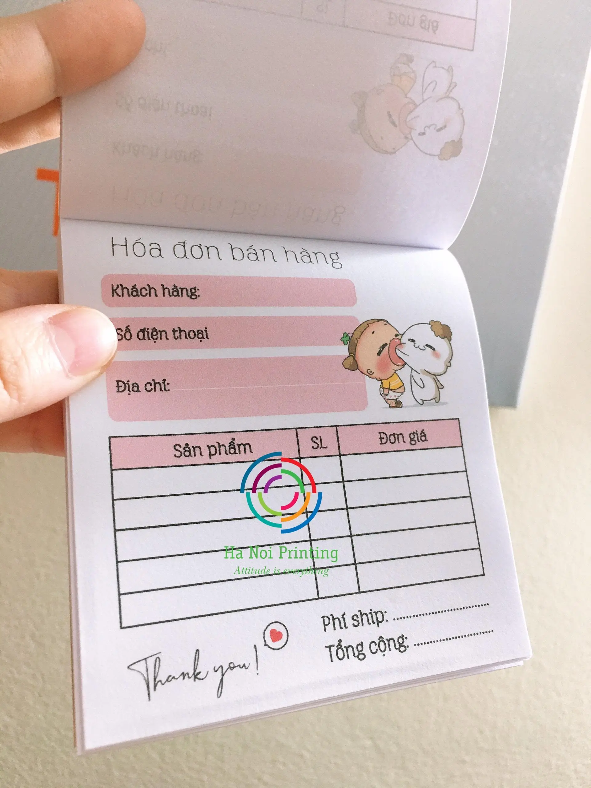 [Hàng Sẵn] Hoá đơn bán hàng mini 1 liên dễ thương - C