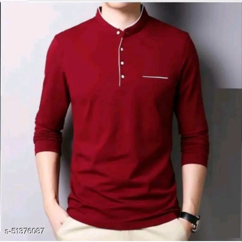 BAJU KOKO Kaos lengan panjang pria kerah Shanghai cotton Combed 24 S Casual 2