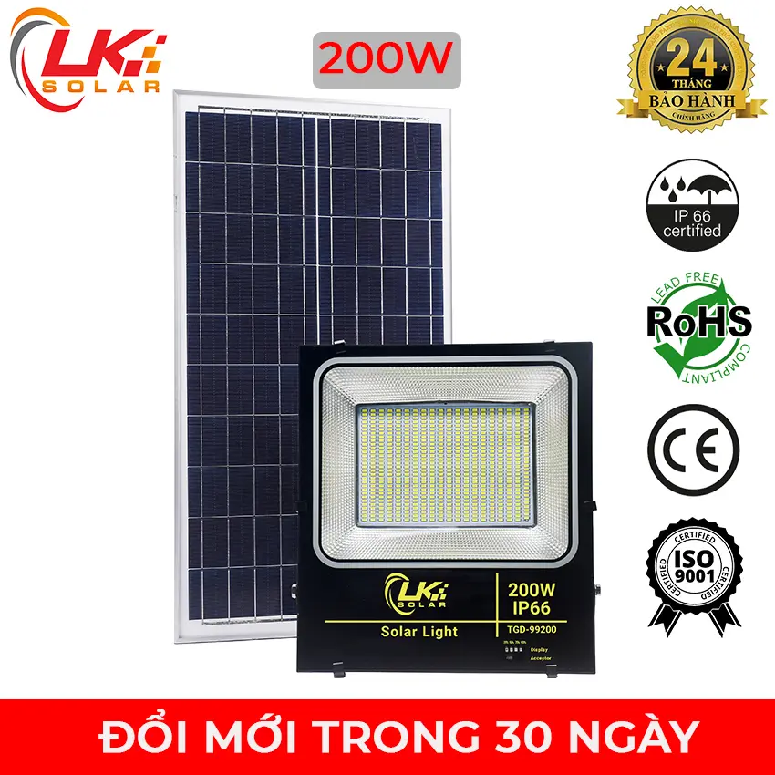 [FreeShip] Đèn Led Năng Lượng Mặt Trời Siêu Sáng 75W, 120W, 200W CHÍNH HÃNG- LK Solar BẢO HÀNH 2 NĂM, Sử dụng 100% năng lượng mặt trời, dễ dàng lắp đặt ngoài sân vườn, trong nhà, nhà xưởng, trang trại, cảm biến ánh sáng, có remote điều khiển
